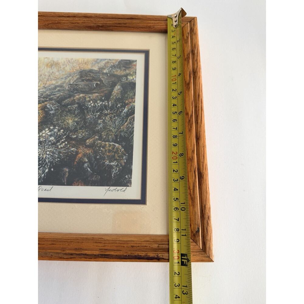 California Quail Painting by Edward Newbold Signed 55 of 1500 12 X 15.5 Frame - Picture 8 of 9